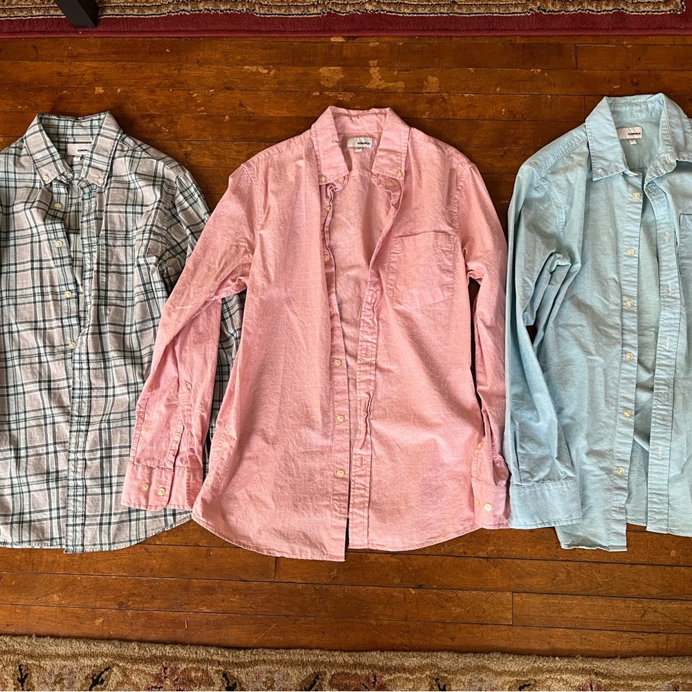 BUNDLE - 3 Sonoma Men’s Button Down Shirts - SMALL